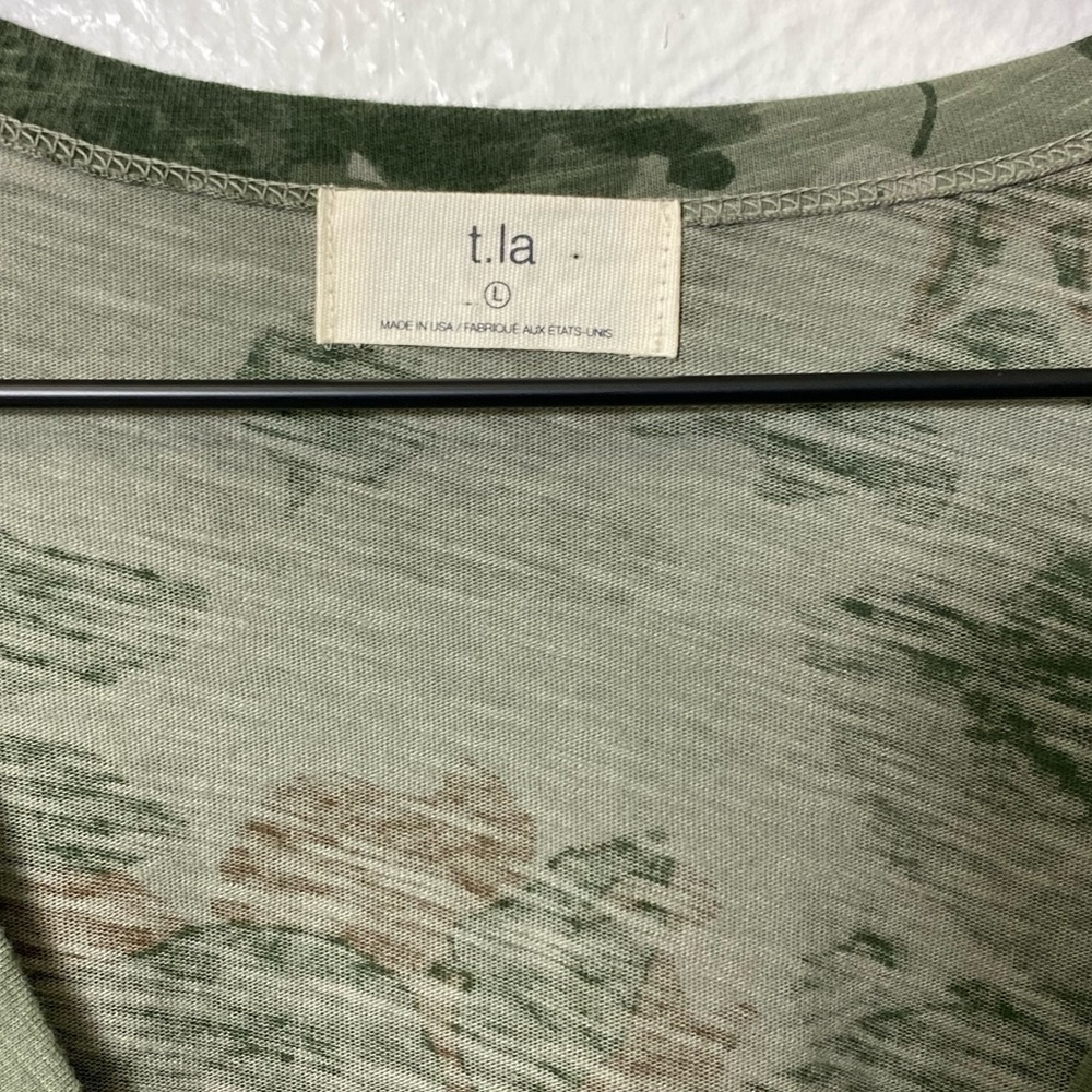 Anthropologie T.la Women Green 3/4 Sleev… - Picture 3 of 5
